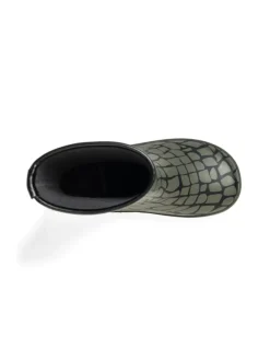 Kinderstiefel Nature Krokodil in oliv/schwarz><noscript><img width=
