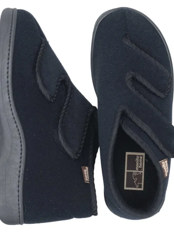 Klassische Hausschuhe in schwarz>Manitu-Home Clearance
