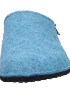 Klassische Hausschuhe in mittelblau><noscript><img width=