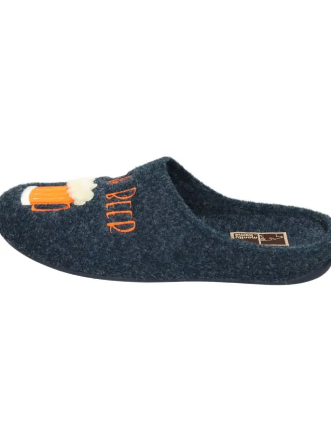 Klassische Hausschuhe in navy>Manitu-Home New