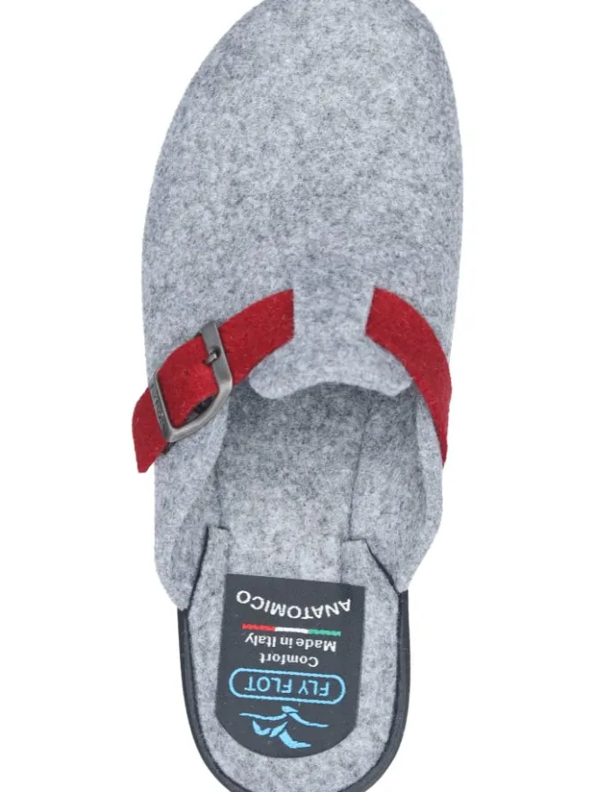 Klassische Hausschuhe in grau>FlyFlot Discount