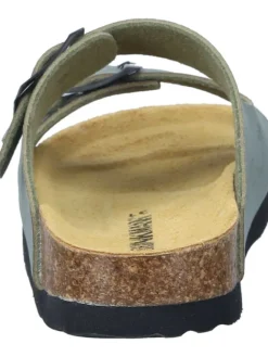 Klassische Pantoletten in khaki><noscript><img width=