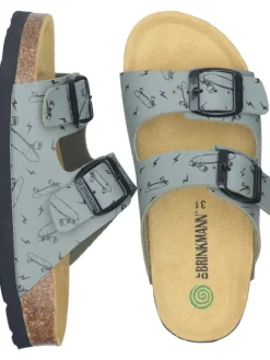 Klassische Pantoletten in khaki><noscript><img width=