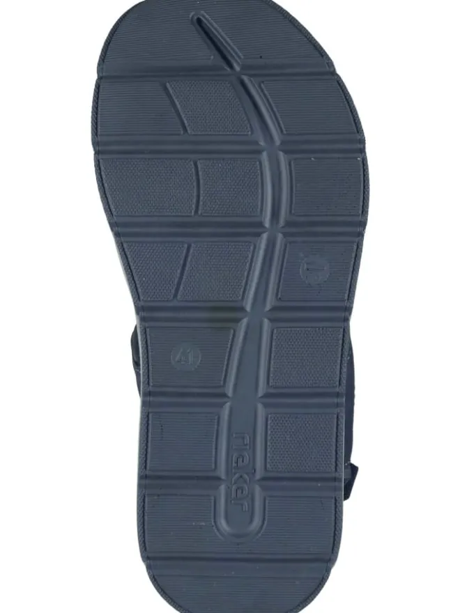 Klassische Sandaletten in schwarz/vulcano/cenere>rieker Clearance
