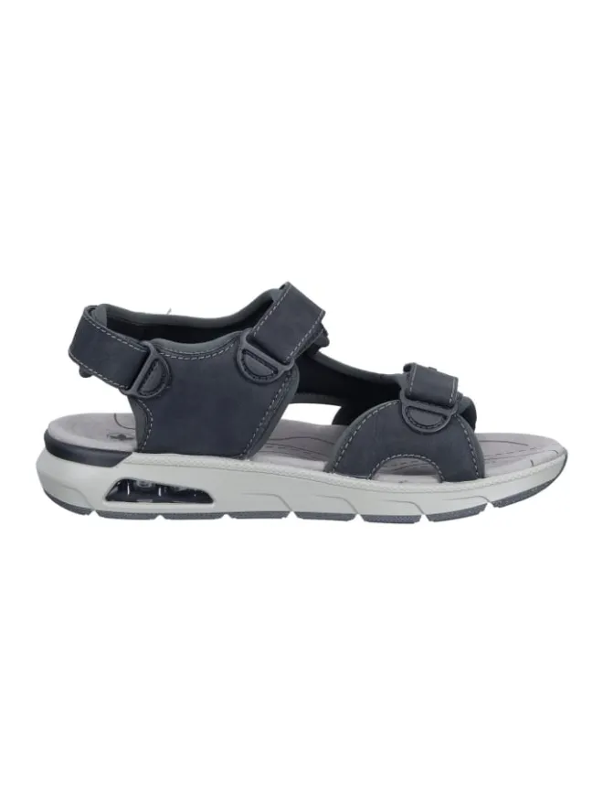 Klassische Sandaletten in schwarz/vulcano/cenere>rieker Clearance