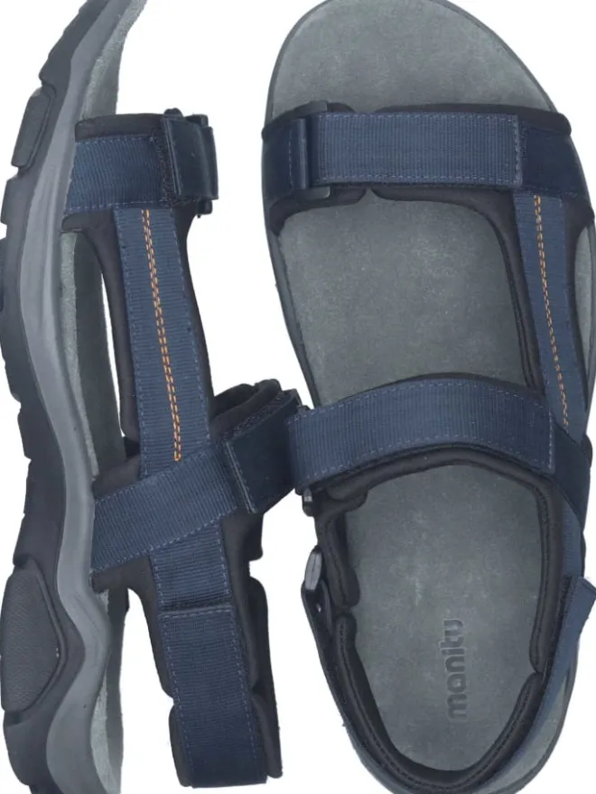 Klassische Sandaletten in blau>manitu New