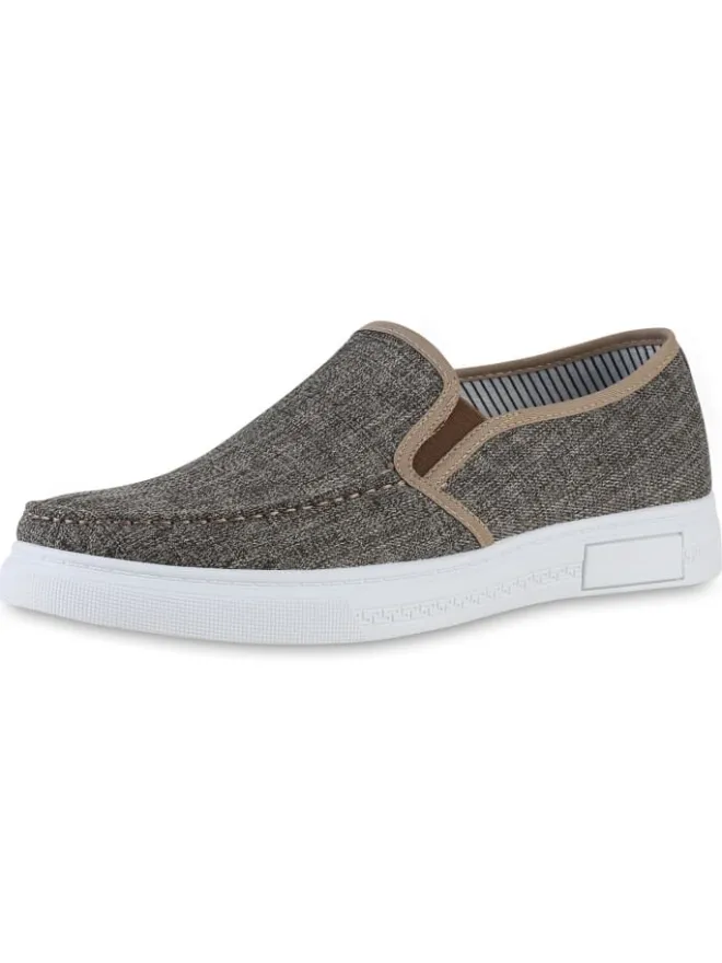 Klassische Slippers Derek in Khaki>VAN HILL Sale