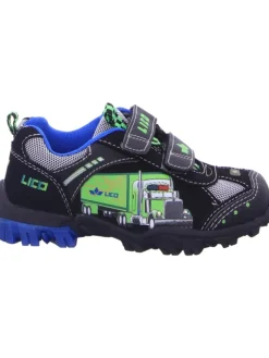 Lico Halbschuhe·Slipper^Klettschuhe in schwarz
