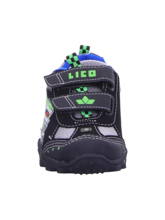 Lico Halbschuhe·Slipper^Klettschuhe in schwarz