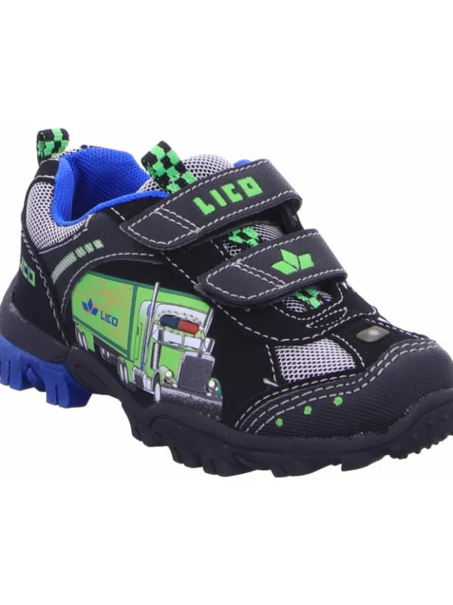 Lico Halbschuhe·Slipper^Klettschuhe in schwarz
