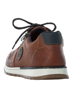 Komfort Schnürschuhe in Braun><noscript><img width=