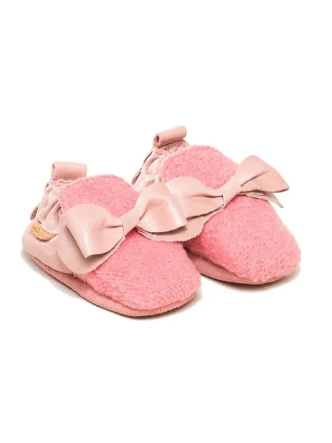 Gottstein Krabbelschuhe^Krabbelschuhe Bow in pink