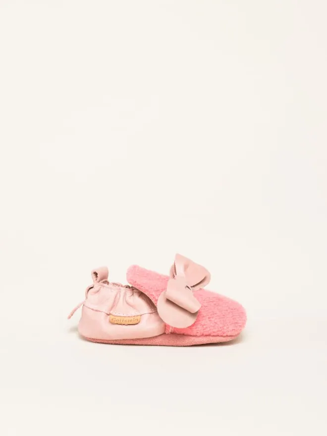 Gottstein Krabbelschuhe^Krabbelschuhe Bow in pink