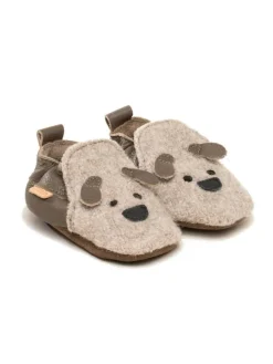 Gottstein Krabbelschuhe^Krabbelschuhe Dog Face in beige