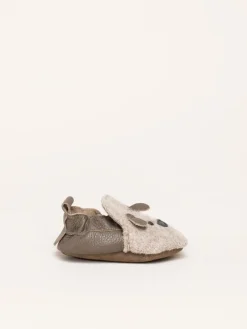 Gottstein Krabbelschuhe^Krabbelschuhe Dog Face in beige