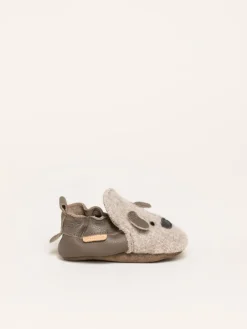 Gottstein Krabbelschuhe^Krabbelschuhe Dog Face in beige