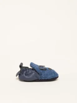 Krabbelschuhe Dog Face in blau>Gottstein Sale
