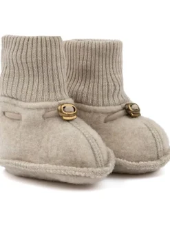 Krabbelschuhe in Beige>mikk-line New