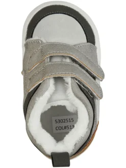 Krabbelschuhe in Grau/ Schwarz><noscript><img width=