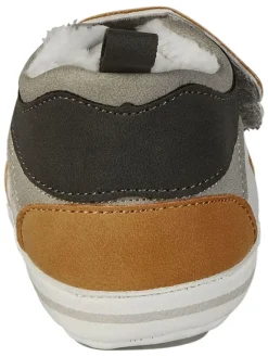 Krabbelschuhe in Grau/ Schwarz><noscript><img width=