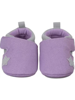 Krabbelschuhe in Lila/ Grau><noscript><img width=