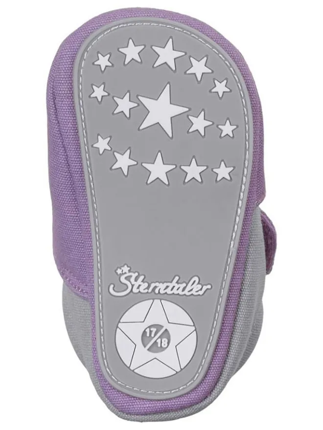 Krabbelschuhe in Lila/ Grau>Sterntaler