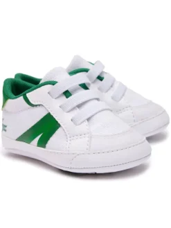 Krabbelschuhe in Weiß/Grün>Lacoste Discount