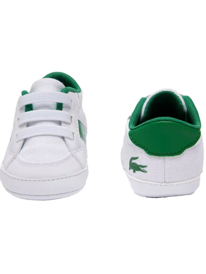 Krabbelschuhe in Weiß/Grün>Lacoste Discount