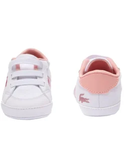 Krabbelschuhe in Weiß/Pink><noscript><img width=