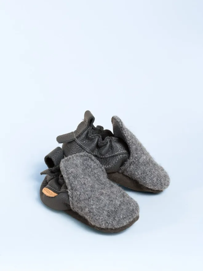 Gottstein Krabbelschuhe^Krabbelschuhe Plain in grau