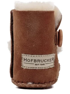 Lammfell-Babyschuhe in Braun>Hofbrucker New