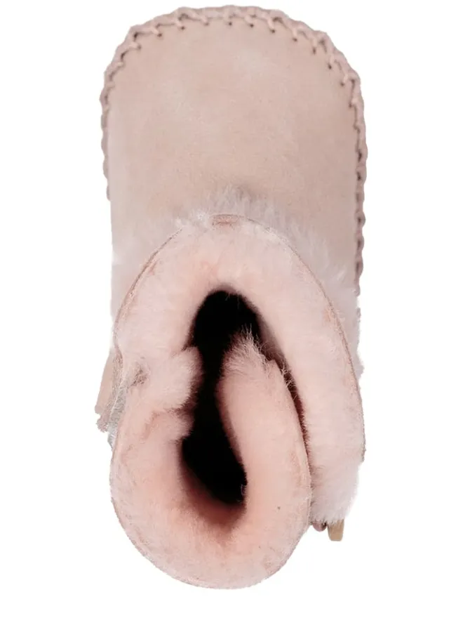Lammfell-Babyschuhe in Rosa>Hofbrucker Online