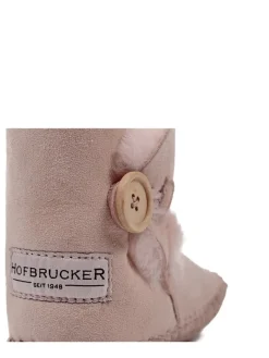 Lammfell-Babyschuhe in Rosa><noscript><img width=