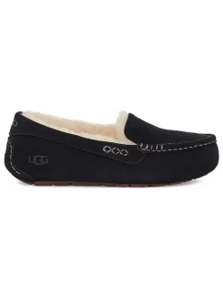UGG Halbschuhe^Lammfell-Mokassins "Ansley" in Schwarz