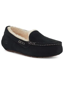 UGG Halbschuhe^Lammfell-Mokassins "Ansley" in Schwarz