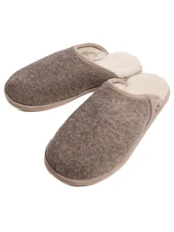 Lammfell-Pantoletten "Cosy Filz" in Braun>Kaiser Naturfellprodukte H&L Hot