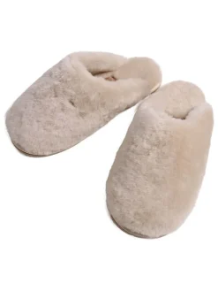 Lammfell-Pantoletten "Viki" in Creme>Kaiser Naturfellprodukte Online