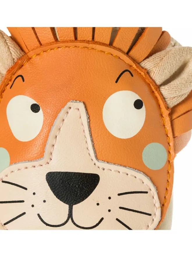 Lammleder-Krabbelschuhe "Lion" in Hellbraun>Lait et Miel New