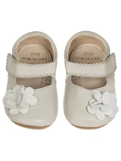 Lait et Miel Lauflernschuhe^Lammleder-Lauflernschuhe "Siloé" in Hellgrau