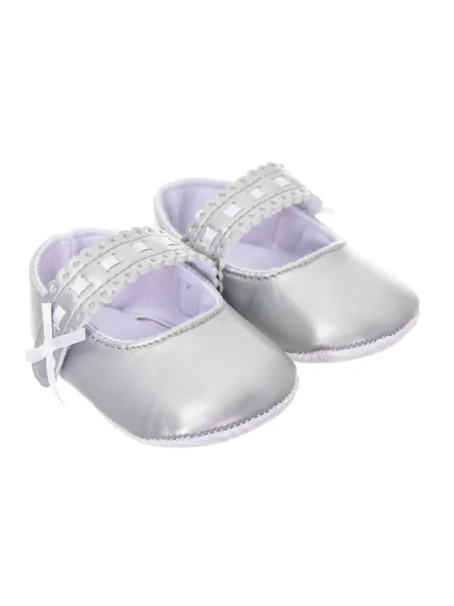 Lauflernschuhe in Silver>Le Petit Garcon