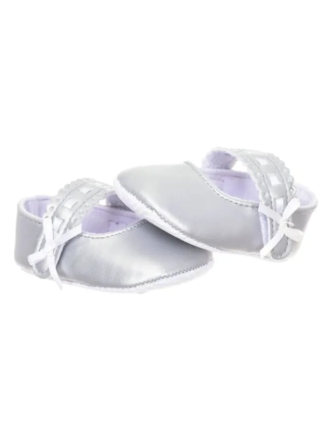 Lauflernschuhe in Silver>Le Petit Garcon
