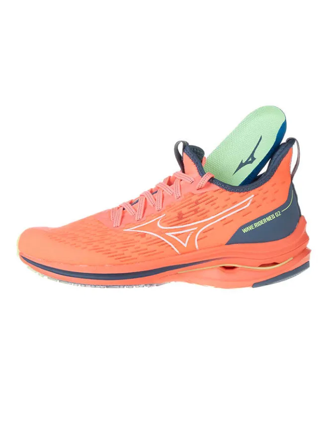Mizuno Sportschuhe^Laufschuhe "Wave Ride Neo 2" in Orange/ Blau