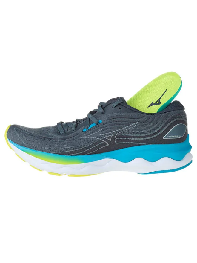 Mizuno Sportschuhe^Laufschuhe "Wave Skyrise" in Anthrazit/ Hellblau