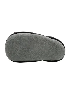 Mejale Krabbelschuhe^Leder Babyschuhe mit Sternenmuster, rutschfeste Sohle - schwarz