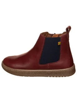 Leder Chelsea-Boots in Dunkelrot>El Naturalista Hot