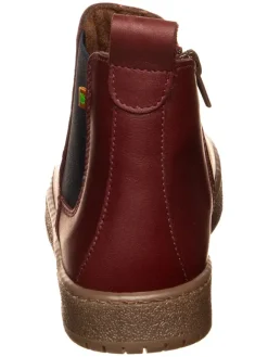 Leder Chelsea-Boots in Dunkelrot><noscript><img width=
