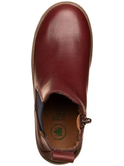 Leder Chelsea-Boots in Dunkelrot><noscript><img width=
