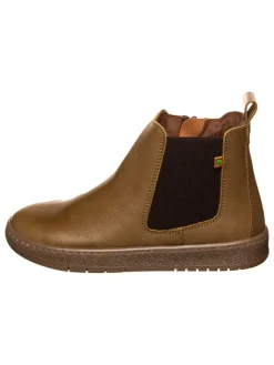Leder Chelsea-Boots in Oliv>El Naturalista Clearance