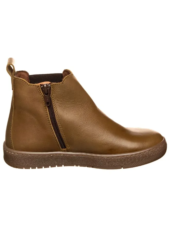 Leder Chelsea-Boots in Oliv>El Naturalista Clearance