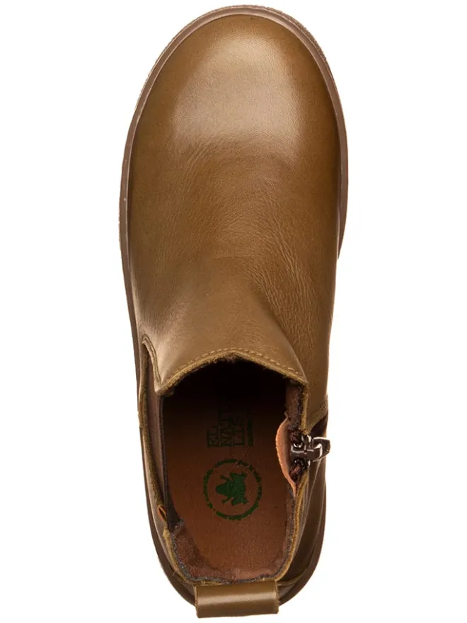 Leder Chelsea-Boots in Oliv>El Naturalista Clearance